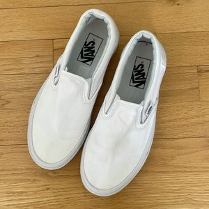 Vans White Slip-On